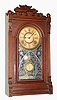 C.1886, Ansonia Clock Co., "Lima", 8-day time/strike walnut mantel clock.