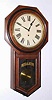C.1910, Ansonia Clock Co., "Regulator A", walnut cased long drop octagon timepiece, 8-day.