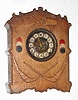 C.1906, Wm. L. Gilbert Clock Co., "COSEY CORNER, PATTERN B", commonly called the "Gambler", 8-day time and gong strike mantel clock.