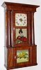 C.1830, Rodney Brace, North Bridgewater, Mass., 30-hour time/strike/alarm Terry style wood movement, false hollow column shelf clock.