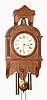 C.1893, Waterbury Clock Co., Study No. 10, uncommon, oak cased library clock, with external cast bell struck by hammer through top of case.