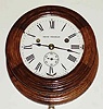 C.1904, Seth Thomas Clock Co, "WARDROOM" Ship's Bell clock, 1-day, in a 2-color oak case, with porcelain dial.