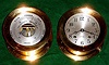 [Two items] C.1972, Chelsea Clock Co., wall set, Barometer and Ship's Bell Clock serial 784042, screw bezels, yellow brass.