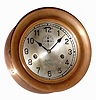 C.1930, Seth Thomas, Cast Brass ENGINE ROOM timepiece, 8-day double wind, made for Aston Valve Co., Boston, Mass.