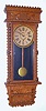 C.1901, Wm. L. Gilbert Clock Co., "BRIGHTON", Oak cased 8-day timepiece.
