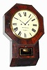 C.1855, Atkins, Whiting, and Co., Bristol, Thirty Day Wagon Spring wall clock, rosewood drop octagon case with ripple edge molding, with rare Pony Shoe movement, and Ives dial.