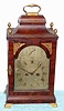 C.1790, English, George III Mahogany bracket clock with ormolu mounts, 2-fusee, bell strike, with engraved back plate, converted from crown/verge to anchor escapement.
