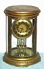 C.1895, French, S. Marti for Bailey Banks and Biddle Co., Oval 4-glass "crystal regulator", 8-day with 2 vial compensating pendulum intact.