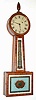 C.1830, American Banjo or Patent timepiece, 8-day mahogany case.