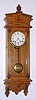 C.1895 Waterbury Clock Co., CT, HALIFAX, 8 day, time only, oak cased wall clock.