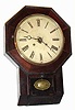 C.1864, Atkins Clock Co., "Drop Octagon, XX", ripple molded wall clock, 8-day time and strike.