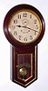 C.1880, Waterbury Clock Co., GENERAL, round drop school clock, 30-day double spring time.