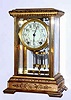 C.1913. Seth Thomas, EMPIRE No. 18, 4-glass "crystal regulator", 8-day in a cast case with gilding.