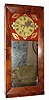 C.1830, New Hampshire Striking Mirror clock, 2-wt, in a beveled edge case, with good rack striking movement.