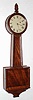 C.1850, Attleboro Banjo Clock, in a closed mahogany case, 8-day weight driven.