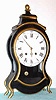 C.1790, Swiss, Neuchatel clock, quarter striking on gongs, with crown-verge escapement and silk suspension.