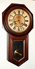 C.1901, Ansonia Clock Co., "Office Regulator", 8-day time and strike, long drop octagon, sometimes called "school clock".