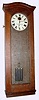 C.1925, Standard Electric Time Co., Springfield, Mass, electric wind master clock with 3-jar mercurial pendulum (polished, sealed metal jars).