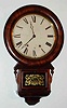 C.1874, Ansonia Brass and Copper Co., DROP EXTRA, 8-day time and strike, with 12" dial, rosewood case (this model often supplied with Terry patent calendar).