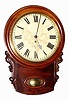 C.1900, English, 8-day, round drop, single fusee timepiece, or school clock.