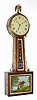 C.1850, American banjo or patent timepiece 8-day weight driven.