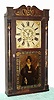 C.1835, Elisha Hotchkiss, Jr., Burlington, Conn., 30-hour time/strike wood movement half column and splat shelf clock.