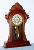 C.1875, H. J. Davies, New York, MORNING STAR, walnut cased parlor clock, with both rear labels intact and signed pendulum.