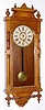 C.1900 Ansonia Clock Co., NY, QUEEN ELIZABETH, 8 day, time only oak wall clock.