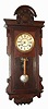 C.1886, Seth Thomas Clock Co., "PANAMA", 8-Day time and gong strike wall clock in walnut.