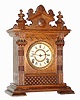 C.1894, Ansonia Clock Co., "SALEM" oak cased mantel clock, 8-day time and gong strike.