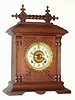 C.1894, Ansonia Clock Co., "SUSSEX, walnut cased mantel clock, 8-day time and gong strike.
