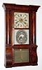 C.1850, Forestville Mfg. Co., (J. C. Brown), 8-day time and gong strike column and cornice shelf clock, 2-wt