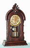 C.1889, F. Kroeber Clock Co., 8 Cortlandt St, NY, FROLIC, walnut cased shelf clock, 1-day time and bell strike.