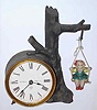 C.1894, Ansonia Clock Co., NY, "SWING No. 2" one day novelty timepiece, with doll that swings front to back.