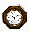 C.1885, E. N. Welch Mfg, JEWEL, back-wind timepiece in a cut glass case, amber/yellow, lever movement.