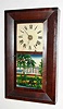 C.1842, Boardman and Wells, Bristol, Conn, 30 hour wooden works, bevel front, 3-wt w/ inboard alarm.