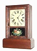 C.1870, Seth Thomas, Mahogany COTTAGE, clock, 30 hour time and gong strike, spring mov't.