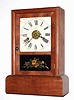 C.1875, Seth Thomas, COTTAGE, model, time, strike and alarm, with floral tablet, 1-day.