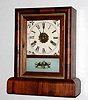 C.1870, Gilbert Manufacturing, Winsted, Ct, FAVORITE, 30-hour time and strike cottage clock, restored.