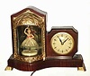 C.1935, United Clock Co., Brooklyn, NY, 110v musical novelty with Ballerina and night lite.