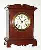 C.1920, American Mahogany cased shelf clock with good Seth Thomas 8-day time and gong strike movement.