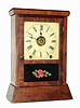 C.1860, Seth Thomas, Earlier chisel bottom 8-day cottage with alarm.