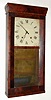 C.1836 (dated label), Charles Stratton, Holden, Mass, 30 hour wooden works, with odd beveled case and beveled cornice.