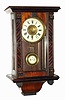 C.1900, German, Small 8-day time only wall clock, walnut case, less top and bottom finial.