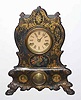 C.1855, Jerome and Co., New Haven, mini enameled iron front with gold stenciling, 30 hour t/s.