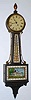 C.1929, New Haven Clock Co., "Whalley", 8-day lever movement banjo timepiece.