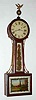 C.1860, Banjo timepiece, 8-day with heavy restorations.