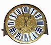 Movement and Dial, C.1775, French, DeL'orme, crown wheel / verge, large urn shaped pillars and silk thread suspension, and very large winding barrels.