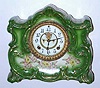 C.1870, Ansonia Clock Co., "Ossipee", 8-day time/strike porcelain mantel clock.