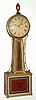 C.1835, American banjo or patent timepiece, 8-day weight driven, with restorations.